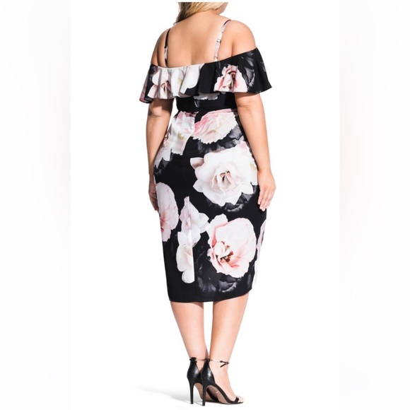 City Chic Austin Floral midi dress size XL/22 - Picture 2 of 13
